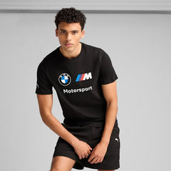 Puma Mens Black Bmw Mms Ess Logo Tee