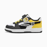 Puma Boys Transformers Rebound Slam Lo Ac+ Sneakers in Black & Yellow