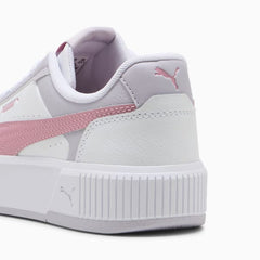 Puma Womens  White-Poisoned Pink Carina Mia Sneakers