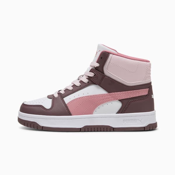 Puma Girls Rebound Slam Mid Ac+ Inf Shoes In Rosewood