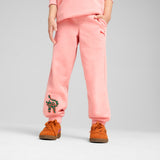 Puma Girls Cats Club Sweatpants In Peach
