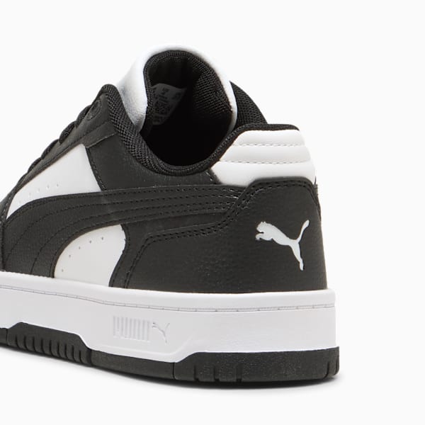 Puma Boys Rebound Slam Lo Ac+ Shoes In Black & White