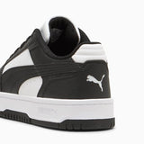 Puma Boys Rebound Slam Lo Ac+ Shoes In Black & White