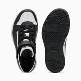 Puma Boys Rebound Slam Mid Jr Sneakers In Puma White/Puma Black