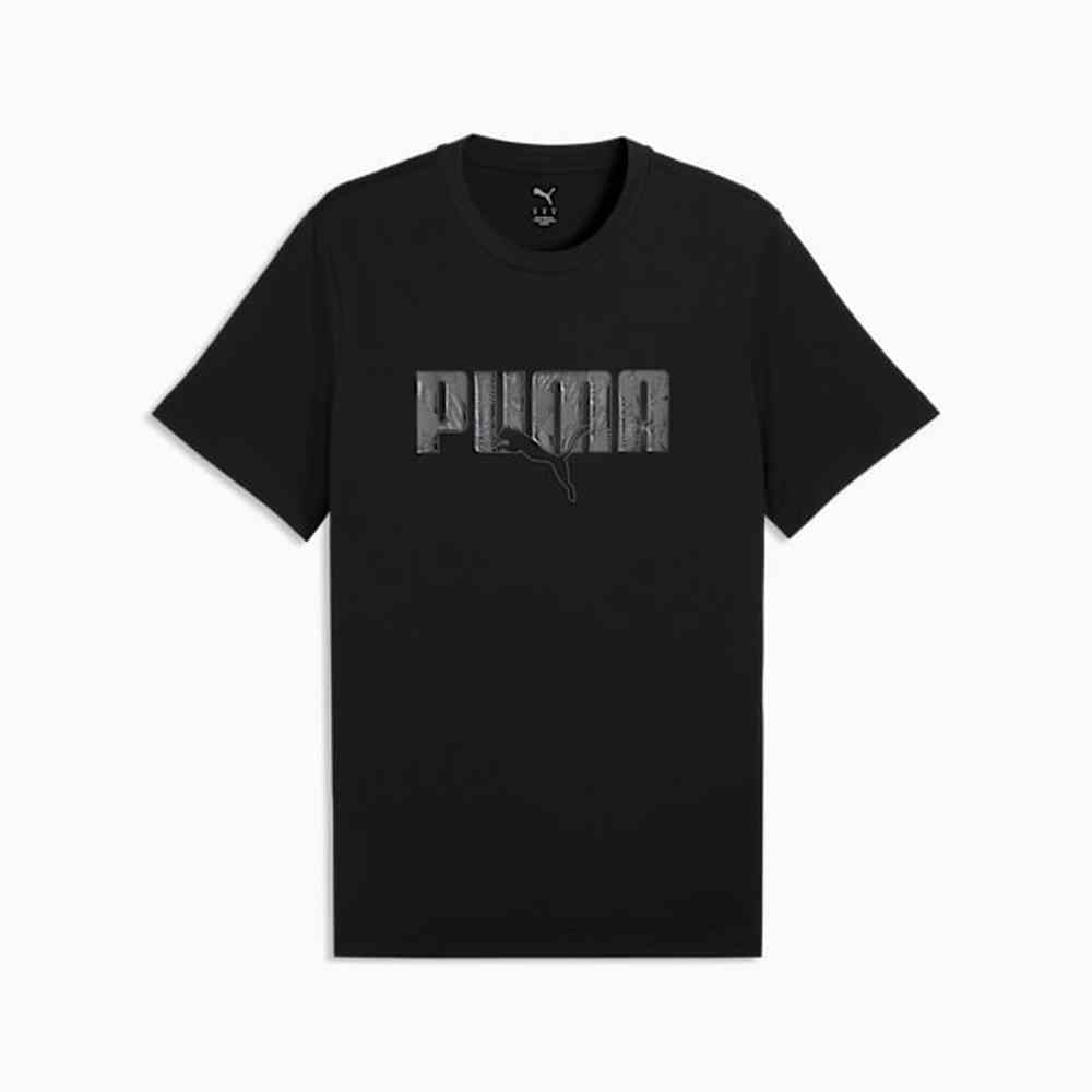 Puma Mens Essential Logo Lab Short Sleeves T-Shirt In Black