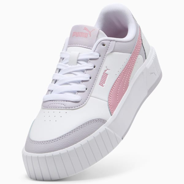 Puma Womens  White-Poisoned Pink Carina Mia Sneakers
