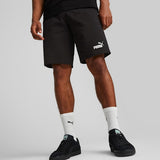 Puma Mens Ess No.1 Logo Jersey Shorts In Black