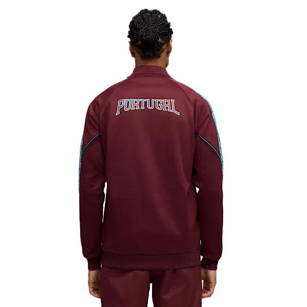 Puma Mens FPF King Anthem Jacket In Ruby Shimmer-Sea Glass