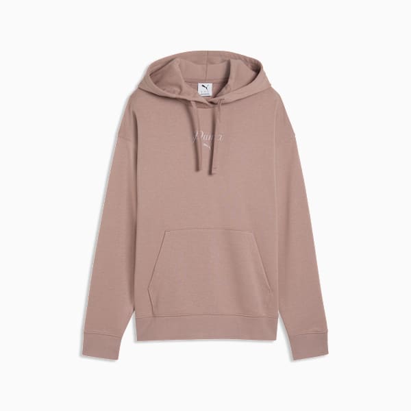 Puma Womens Script Comfort Hoodie In Sandstone