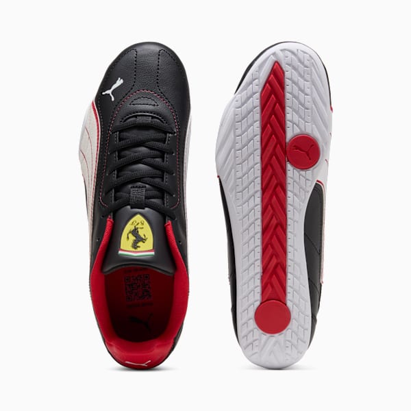 Puma Mens Ferrari catch Shoes In Black & White