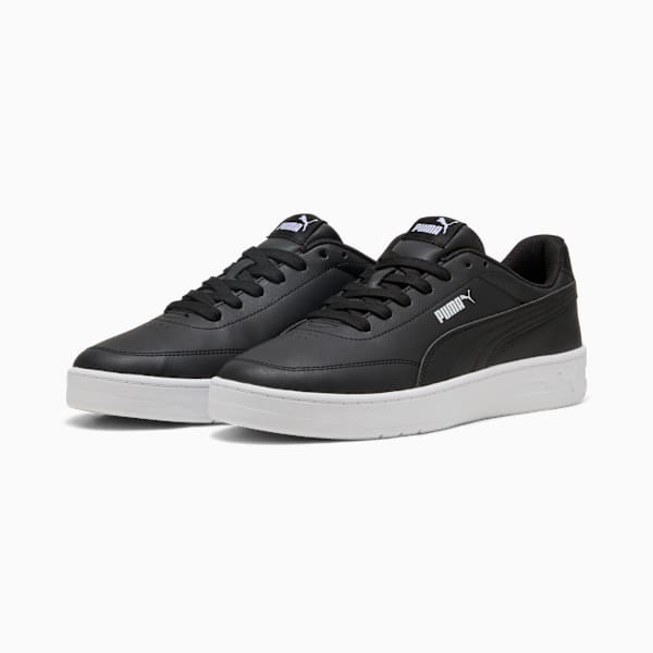 Puma Mens Court Classic Clean Shoes Black