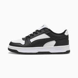 Puma Unisex Rebound Slam Lo Junior Shoes In Black & White