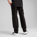 Puma Boys Essential No.1 Logo Woven Cargo Pants In Black