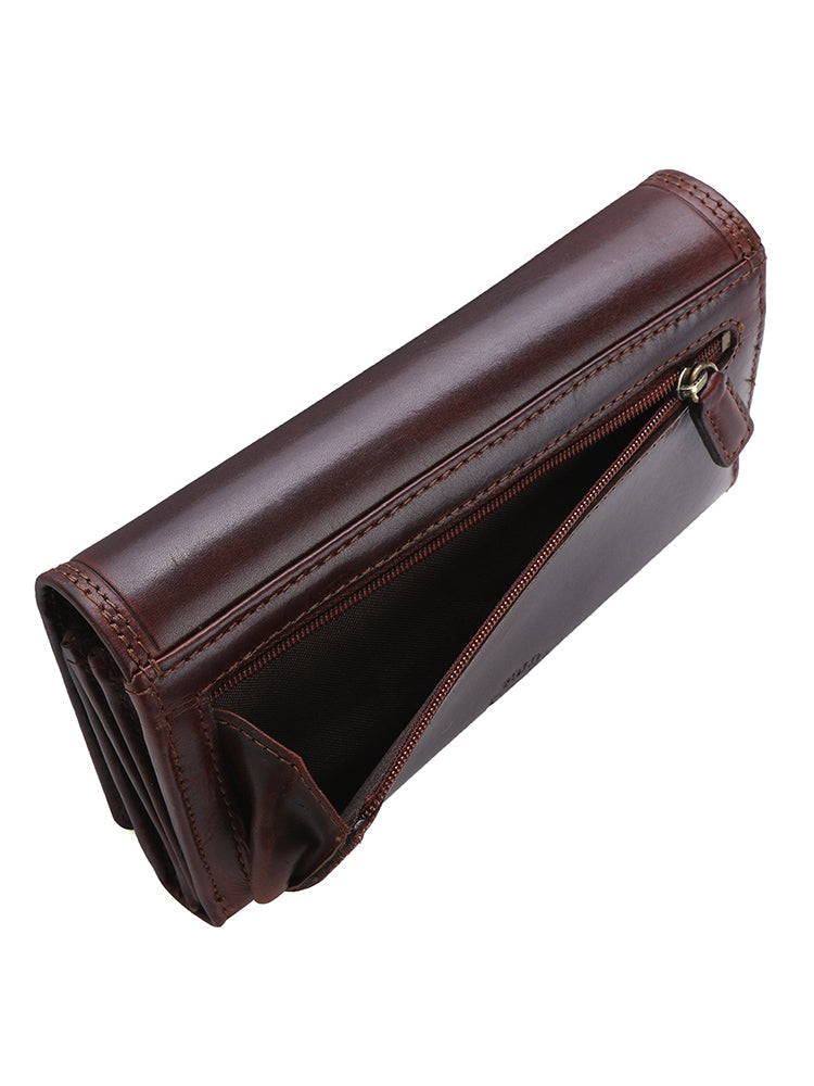 Polo Kenya Trifold Purse In Brown