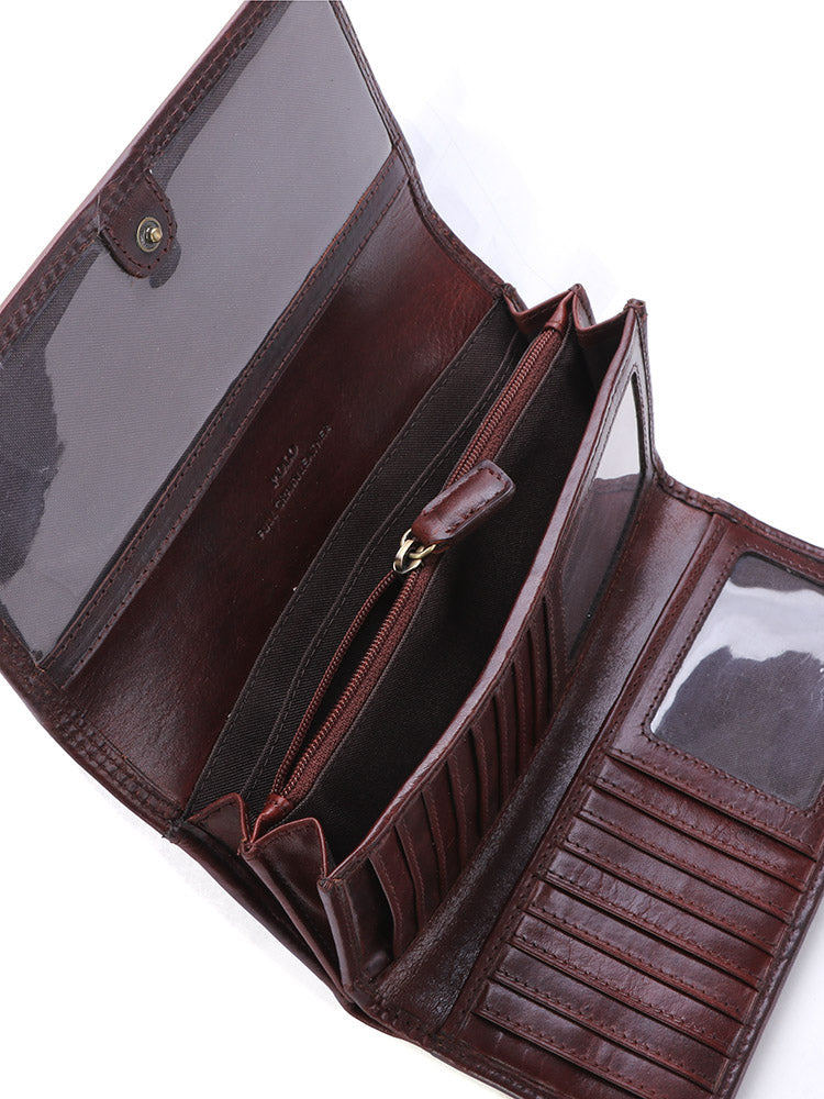 Polo Kenya Trifold Purse In Brown