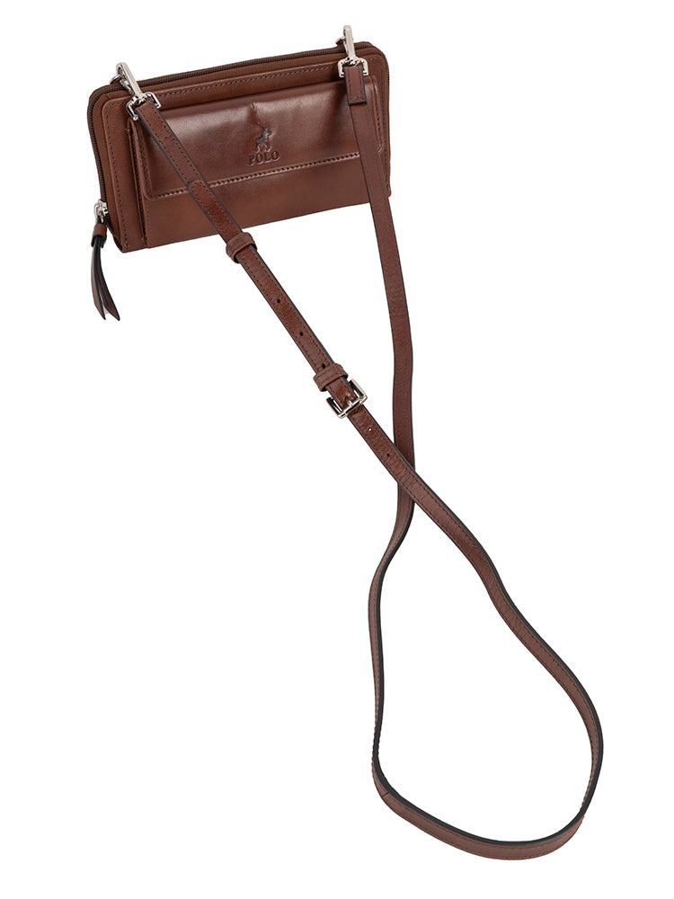 Polo Alto Phone Sling In Brown
