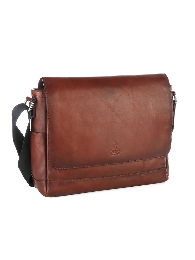 Polo Hudson Messenger Bag In Brown