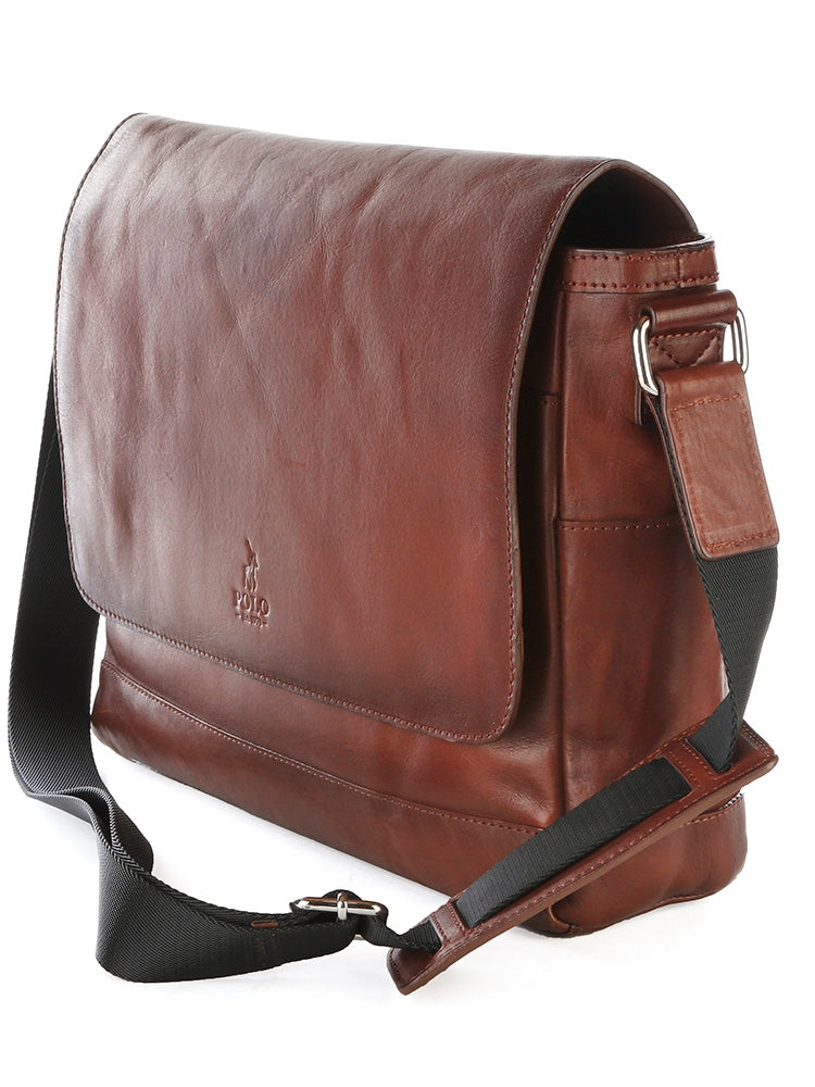 Polo Hudson Messenger Bag In Brown