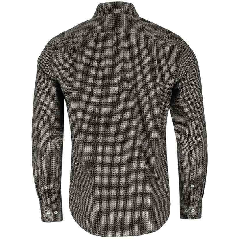 Polo Mens Geometric Print Shirt In Brown