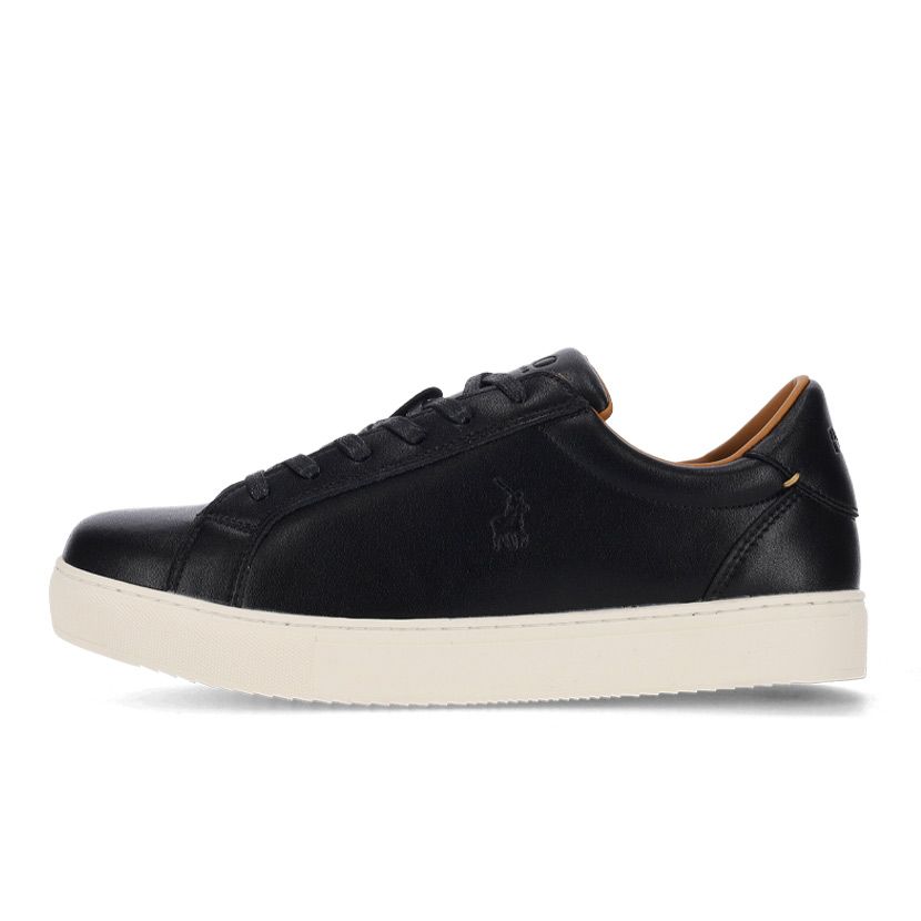 Polo Mens Classic Leather Sneakers In Black