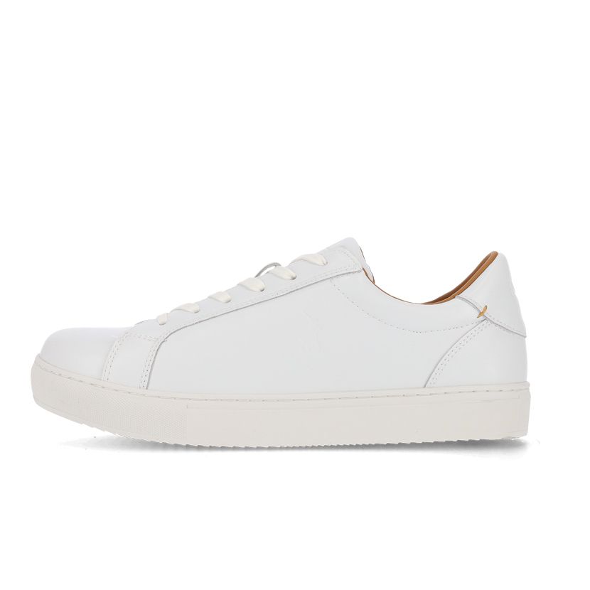 Polo Mens Classic Leather Sneakers In White