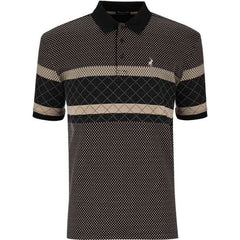 Polo Mens Jacquard Golfer In Black