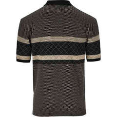 Polo Mens Jacquard Golfer In Black