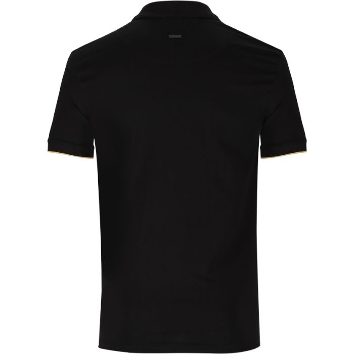Polo Mens Plain 1/4 Zip Golfer In Black