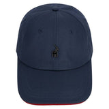 Polo Mens 6 Panel Metal Peak Cap Navy Red