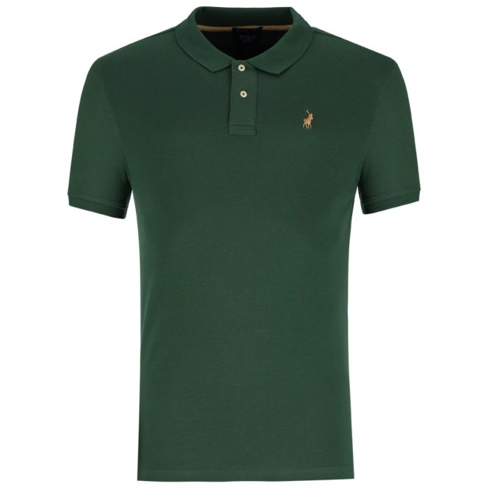 Polo Mens Essential Pique Golfer In Green