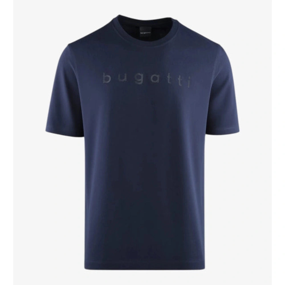 Bugatti Mens 1/2 Sleeve T-Shirt In Navy Blue