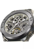 Police Cyclone Brown Rubber Analog Automatic Watch For Men