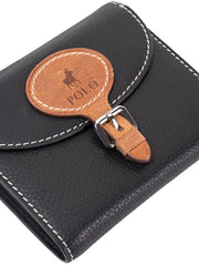 Polo Compact Purse  Black/Tan