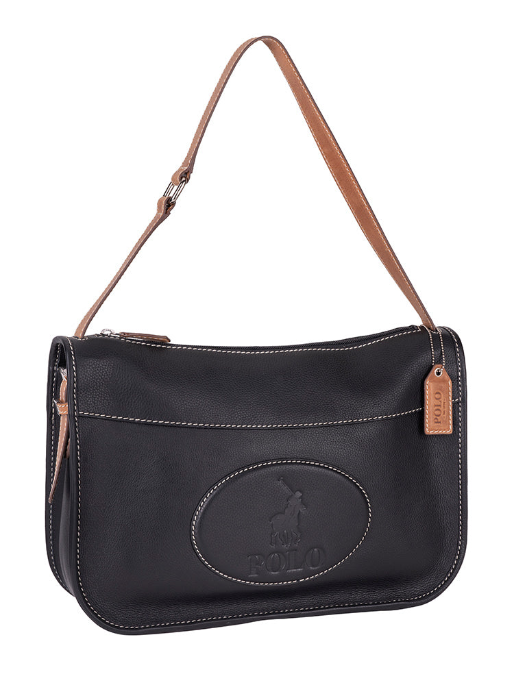 Polo Benton Shoulder Bag Black/Tan