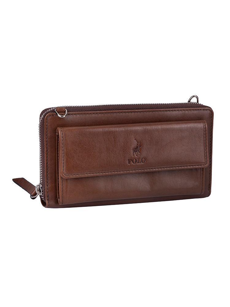 Polo Colorado Phone Sling Bag In Brown