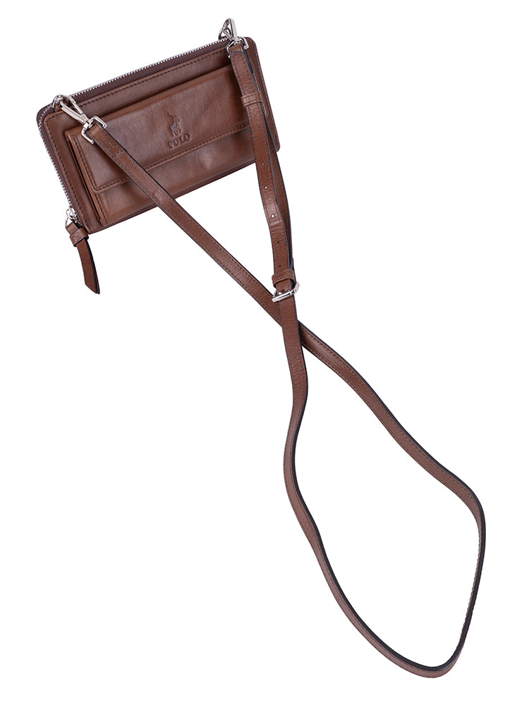 Polo Colorado Phone Sling Bag In Brown