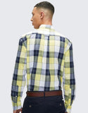 Polo Mens Easy Care Check Long Sleeve Shirt In Aqua