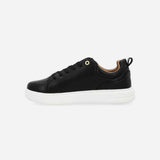 Polo Womens Classic Leather Sneakers In Black