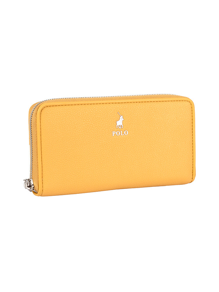 Polo Lyon Zip Around Purse In Yellow