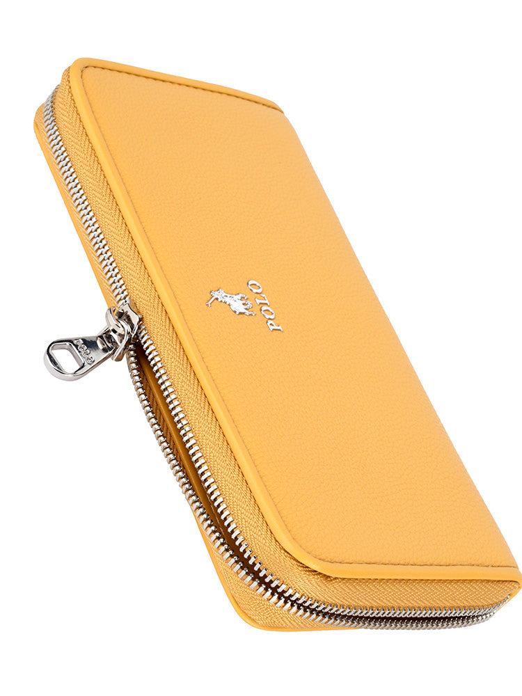 Polo Lyon Zip Around Purse In Yellow