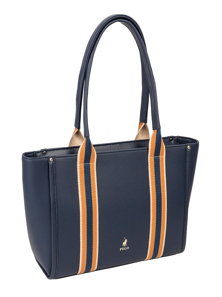 Polo Womens Tote Handbag In Navy