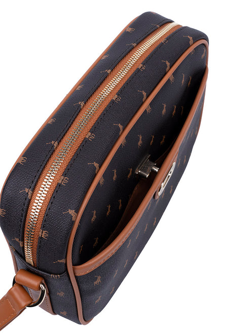 Polo Iconic Camera Bag With Turn Lock In Brown