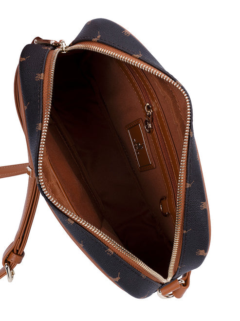 Polo Iconic Camera Bag With Turn Lock In Brown
