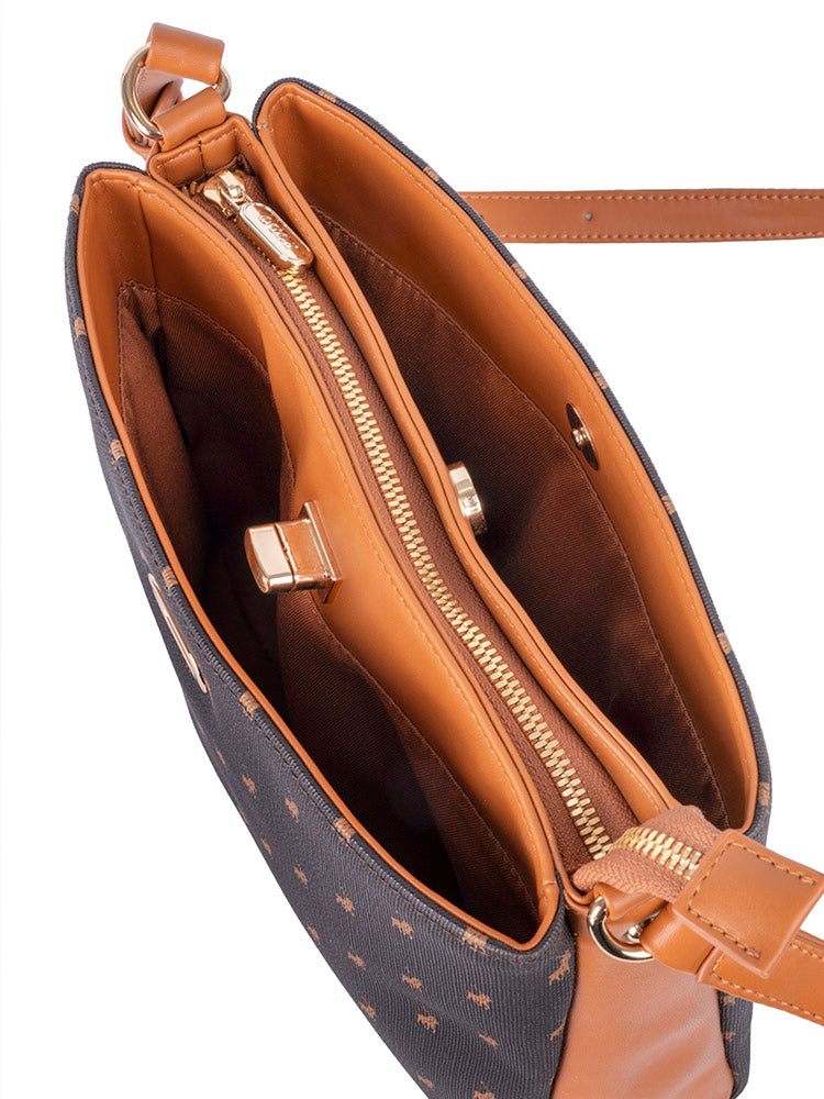 Polo Iconic Multi Compartment Sling Brown