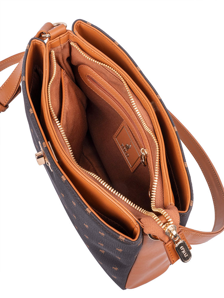 Polo Iconic Multi Compartment Sling Brown