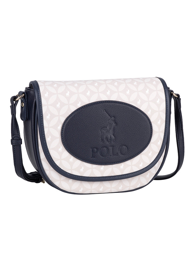 Polo Porter Saddle Flapover Sling  Navy