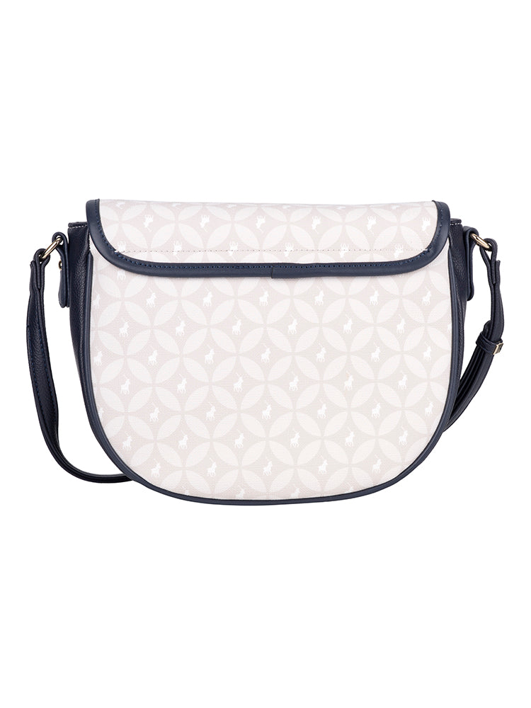 Polo Porter Saddle Flapover Sling  Navy