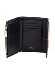 Polo Sahara Samll Compact Trifold Purse In Black
