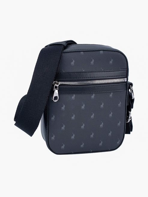 Polo Signature Compact Crossbody In Black