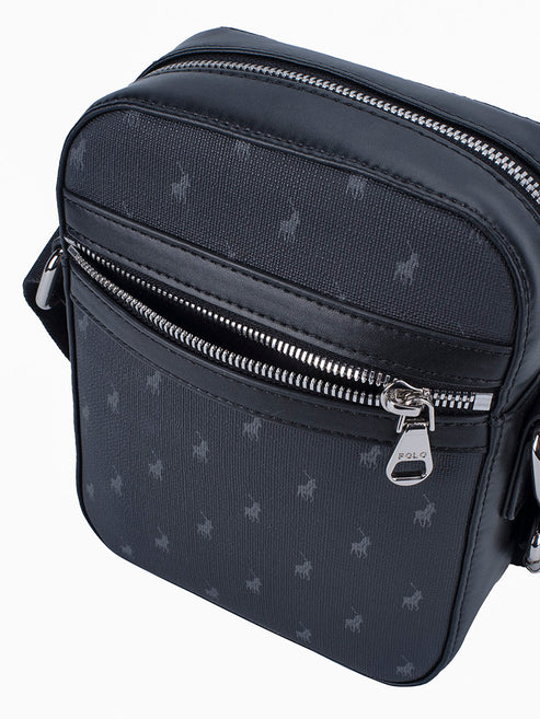 Polo Signature Compact Crossbody In Black